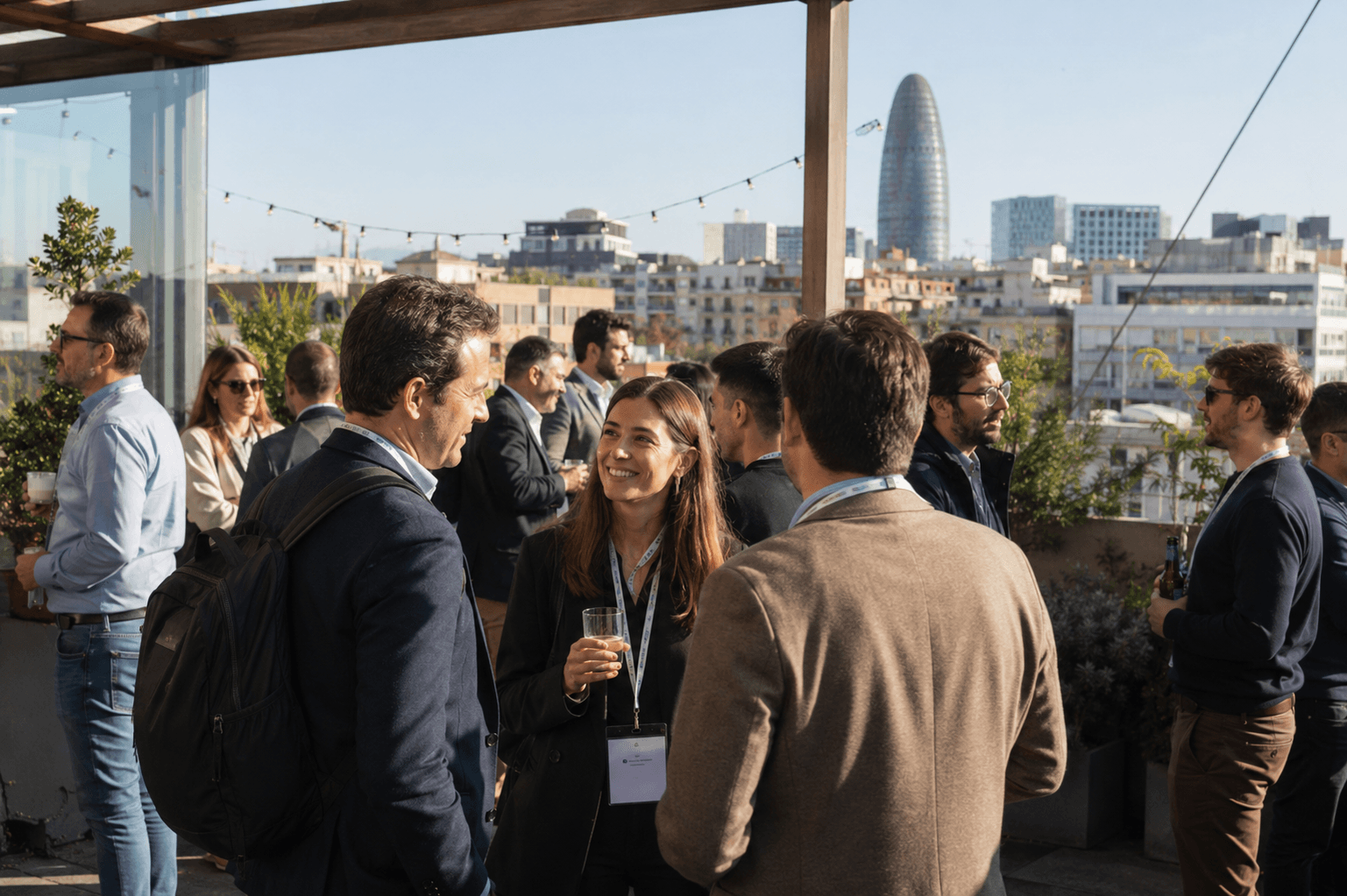 Professionals networking in Barcelona
